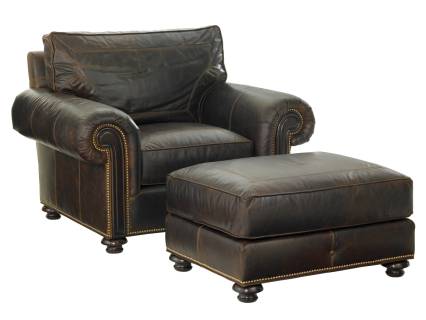 Riversdale Leather Ottoman