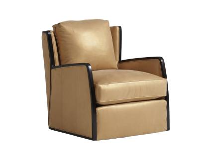 Delancey Leather Swivel Chair