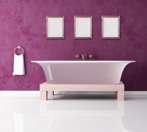 purple bathroom