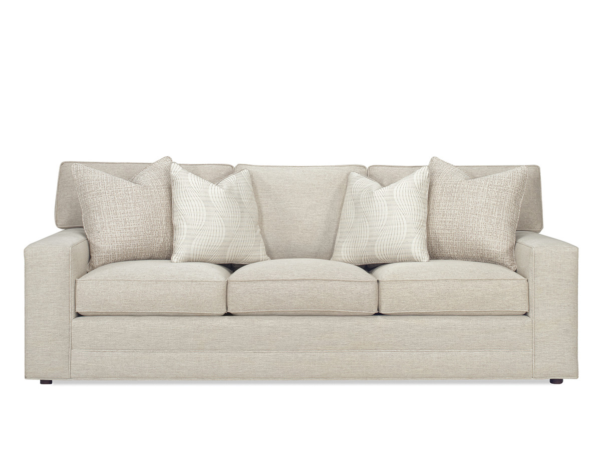 Lexington Personal Design Series 6400-33 Bedford Customizable 3- Cushion  Sofa (6 Track Arms, Box Edged Back, Medium Tapered Leg), Baer's Furniture