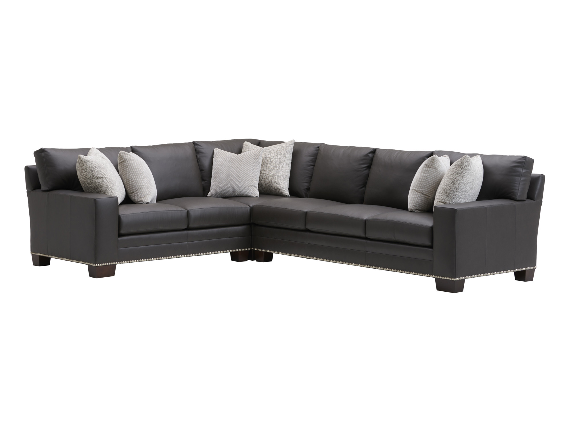 braxton leather sectional sofa