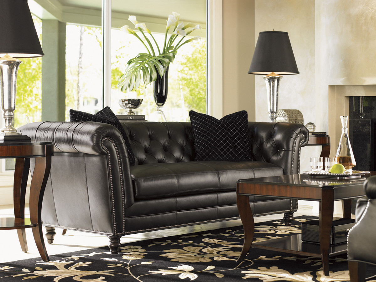 lexington westchester leather sofa