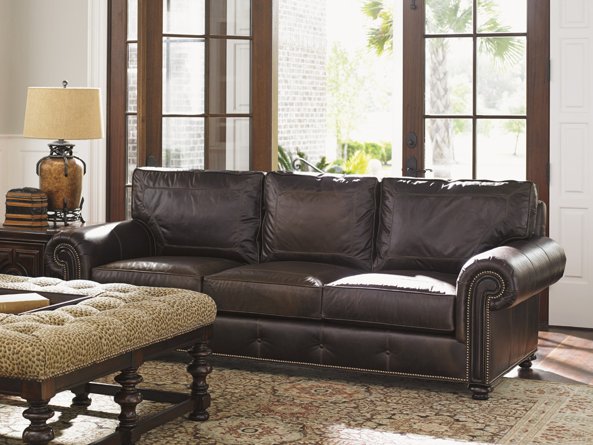 Riversdale Leather Sofa Lexington Home Brands