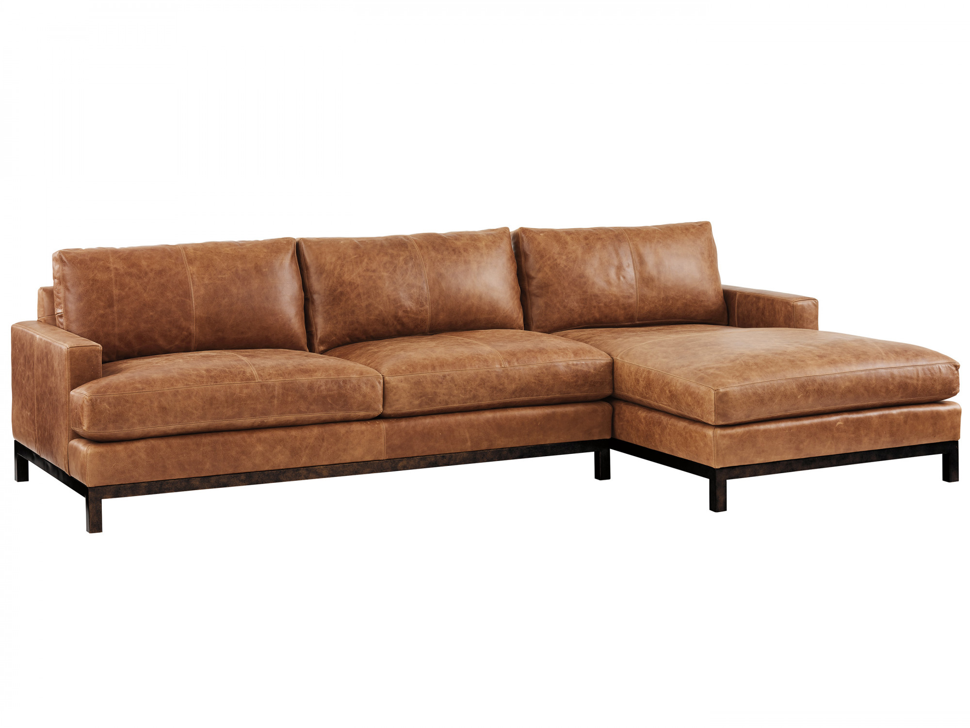 Horizon Leather Sofa Chaise Lexington Home Brands