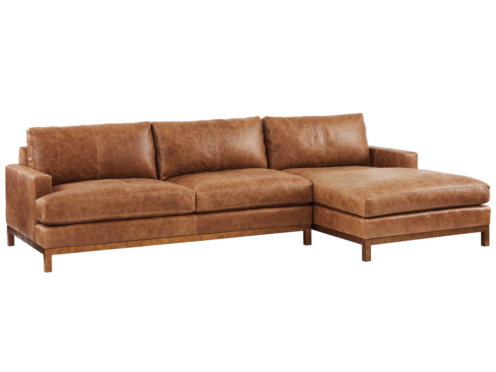 Horizon Leather Sofa Chaise Lexington Home Brands 