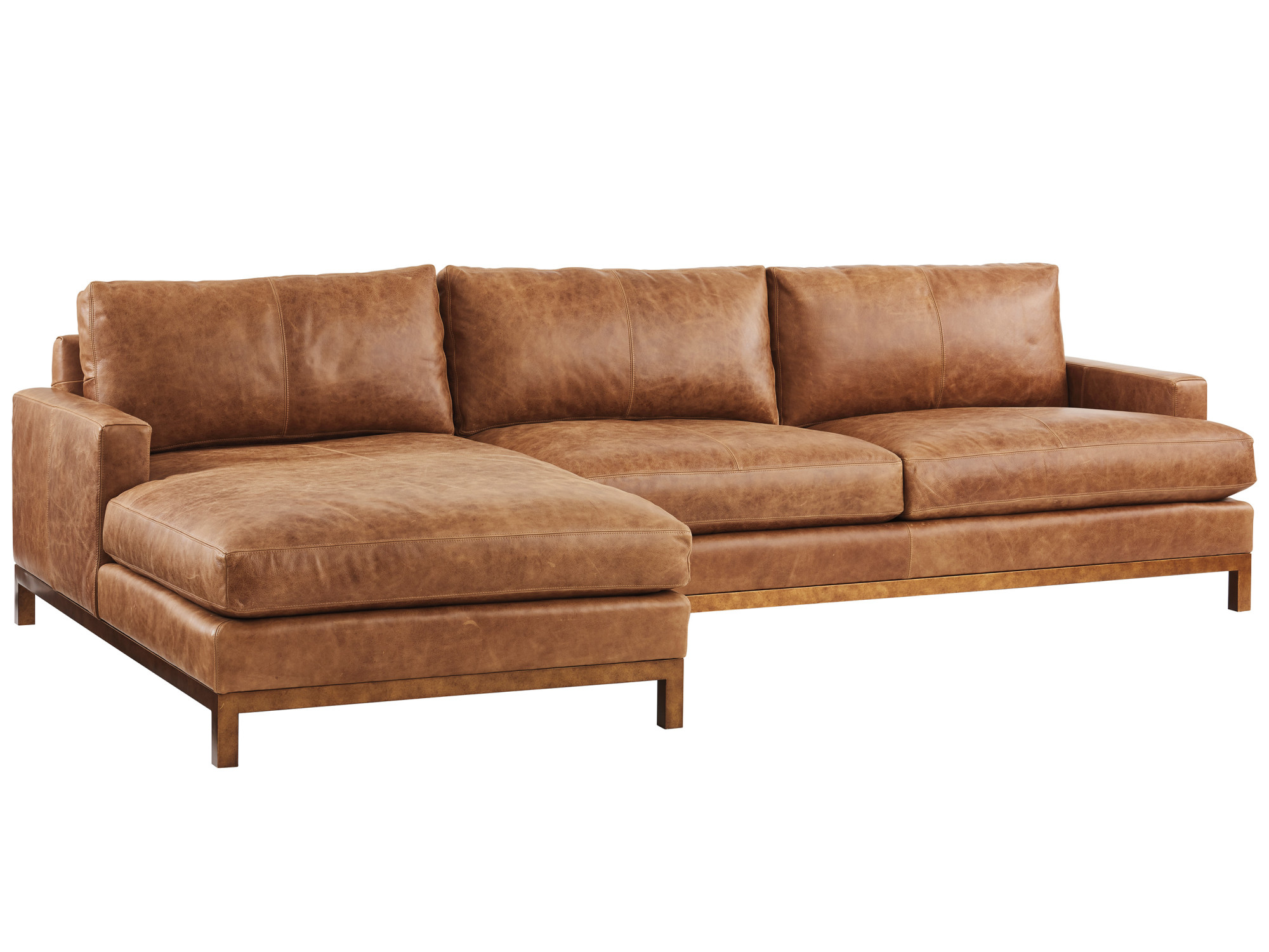 Horizon Leather Sofa Chaise Lexington, Leather Couch Chaise
