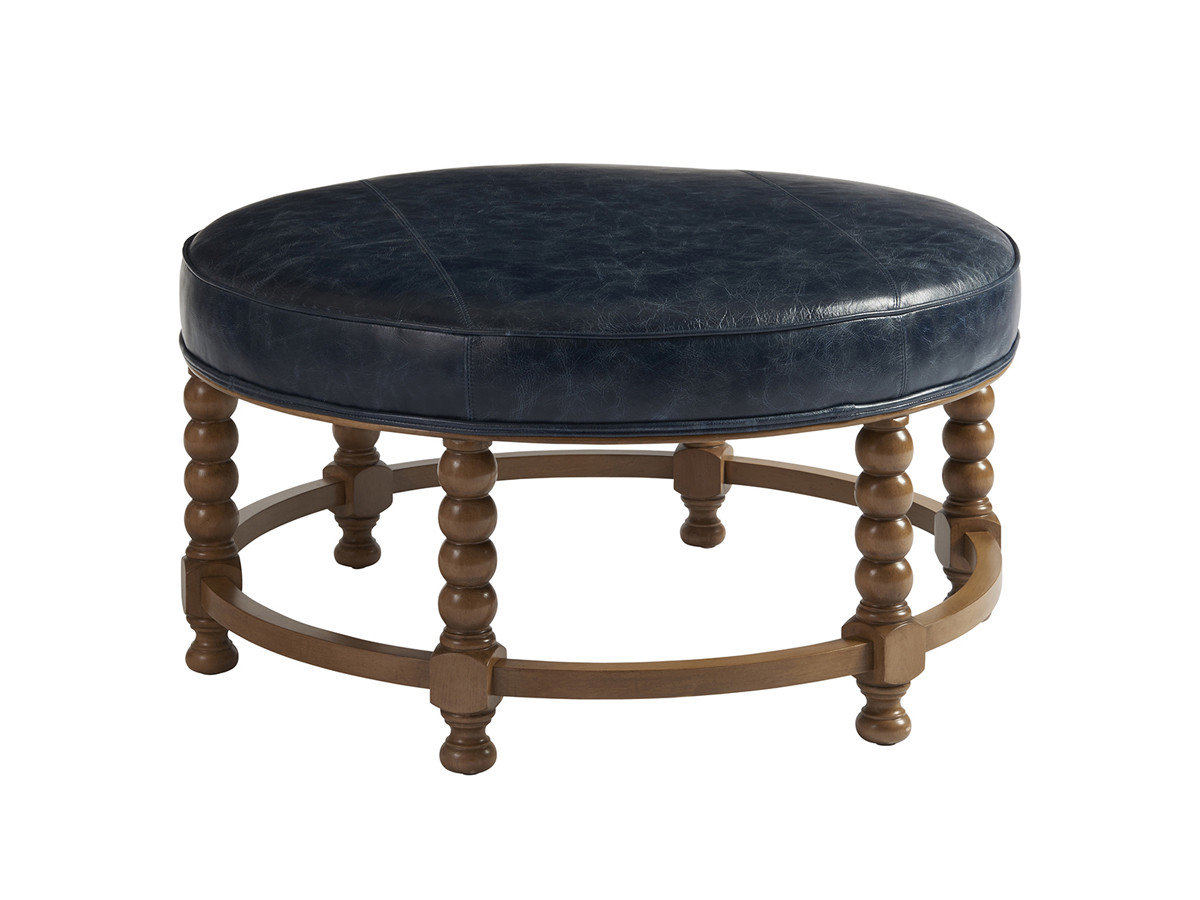 Leather cocktail ottoman deals