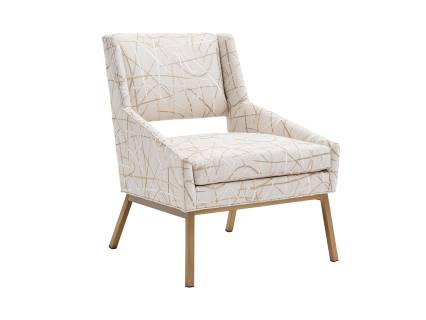 Amani Chair With Bright Brass Base