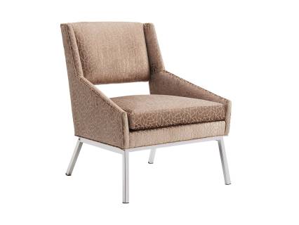 Amani Leather Chair With Polised Chrome Base