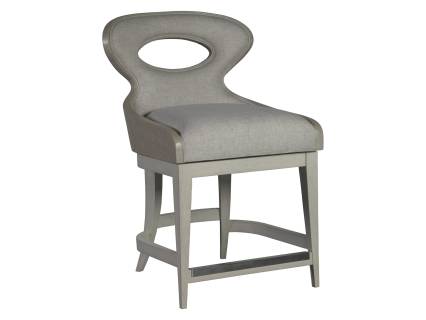 Zeitgeist Linen Upholstered Swivel Counter Stool