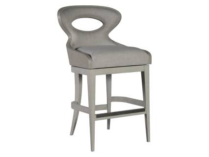 Zeitgeist Linen Upholstered Swivel Barstool