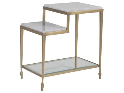 Sashay Gold Rectangular End Table