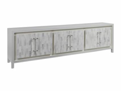 Elation White Long Media Console