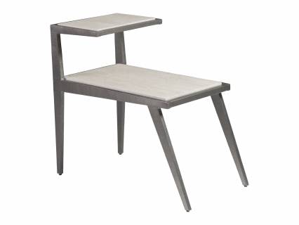 Adamo Silver Gray Side Table