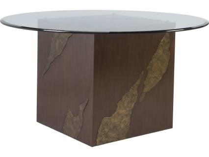 Contango 54 Inch Glass Top Dining Table