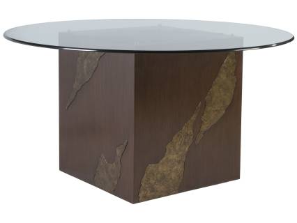 Contango 56 Inch Glass Top Dining Table