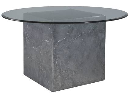 Contango White 54 Inch Glass Top Dining Table