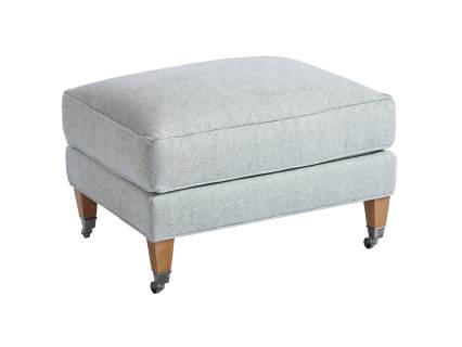 Sydney Ottoman With Pewter Casters