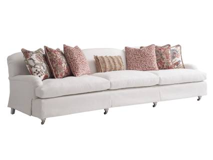 Athos Sofa W/ Pewter Casters