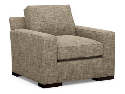 Lexington Personal Design Series 6400-33 Bedford Customizable 3- Cushion  Sofa (6 Track Arms, Box Edged Back, Medium Tapered Leg), Baer's Furniture