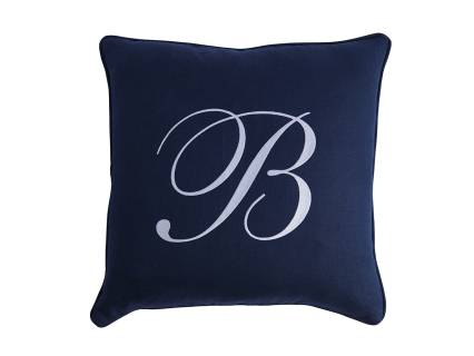 Barclay Butera Monogram 20 Throw Pillow - Navy