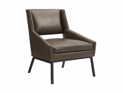 Amani Leather Chair With Charcoal Base