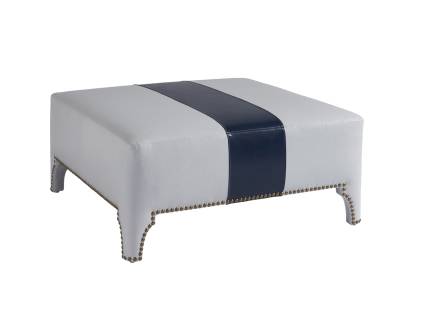 Sheffield Leather Cocktail Ottoman