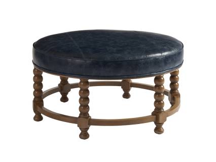 Naples Leather Cocktail Ottoman