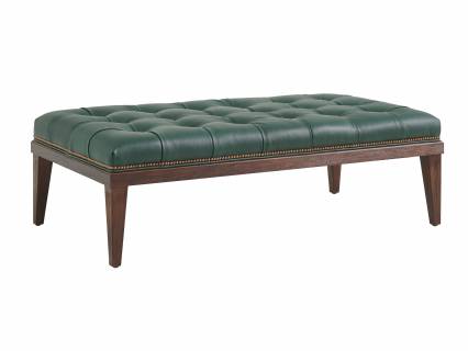 Davis Leather Cocktail Ottoman