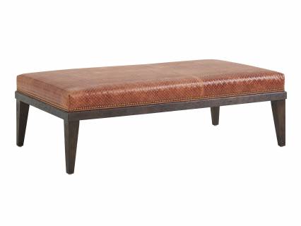 Neiman Leather Cocktail Ottoman