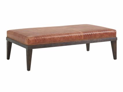 Neiman Leather Cocktail Ottoman