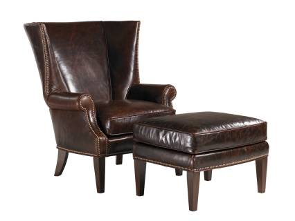Marissa Leather Wing Chair