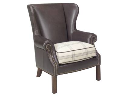 Logan Leather Wing Chair