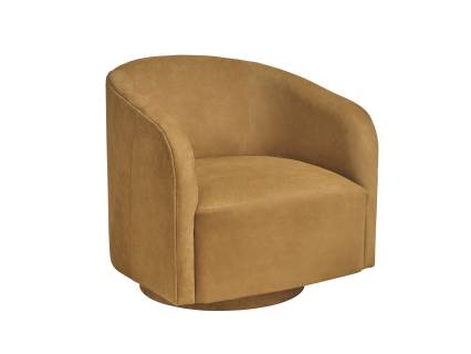 Palm Wind Leather Swivel Chair