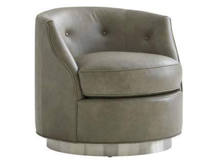 Piper Leather Swivel Chair