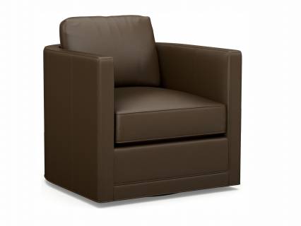 Dorado Beach Leather Swivel Chair