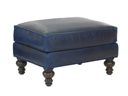 Amelia Leather Ottoman