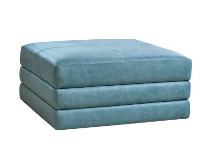 Brickell Leather Ottoman
