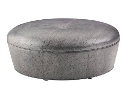 Claudia Leather Ottoman