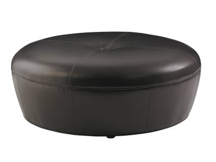 Claudia Leather Ottoman