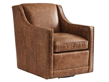 Barrier Leather Swivel Chair