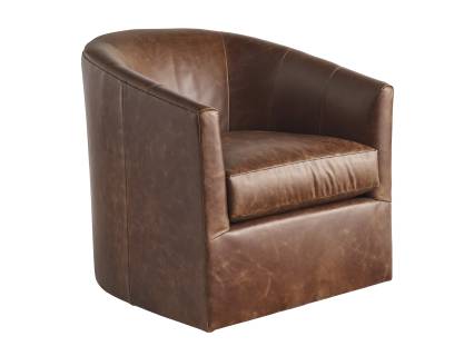 Candice Leather Swivel Chair