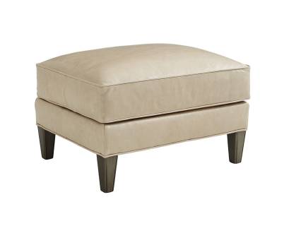 Turin Leather Ottoman