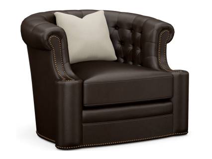 Feroni Leather Swivel Chair