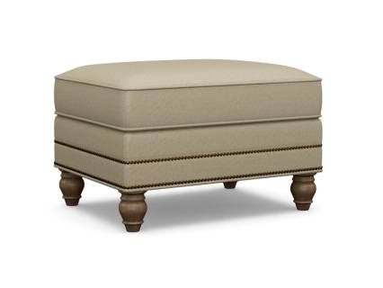 Shoal Creek Leather Ottoman