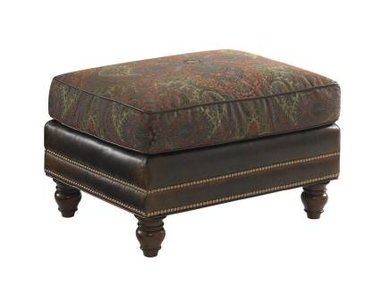 Shoal Creek Leather Ottoman