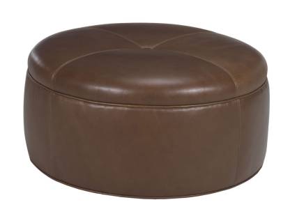 Reid Leather Ottoman