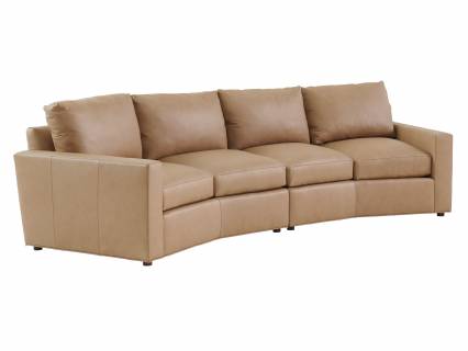 Ashbury Tan Leather Sectional