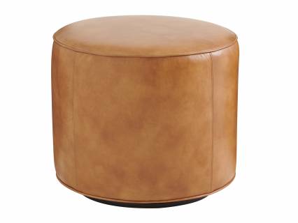 Waverly Leather Swivel Ottoman