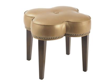 Pampelonne Leather Ottoman